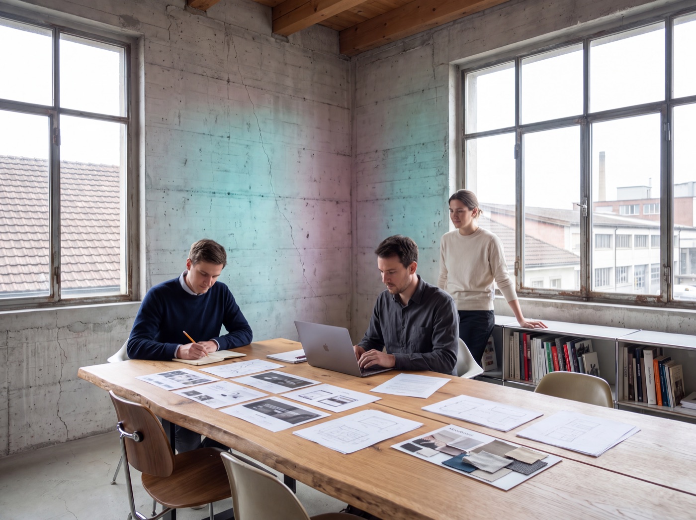 Das Team von DigitalPlus bei der Arbeit in der Schweiz