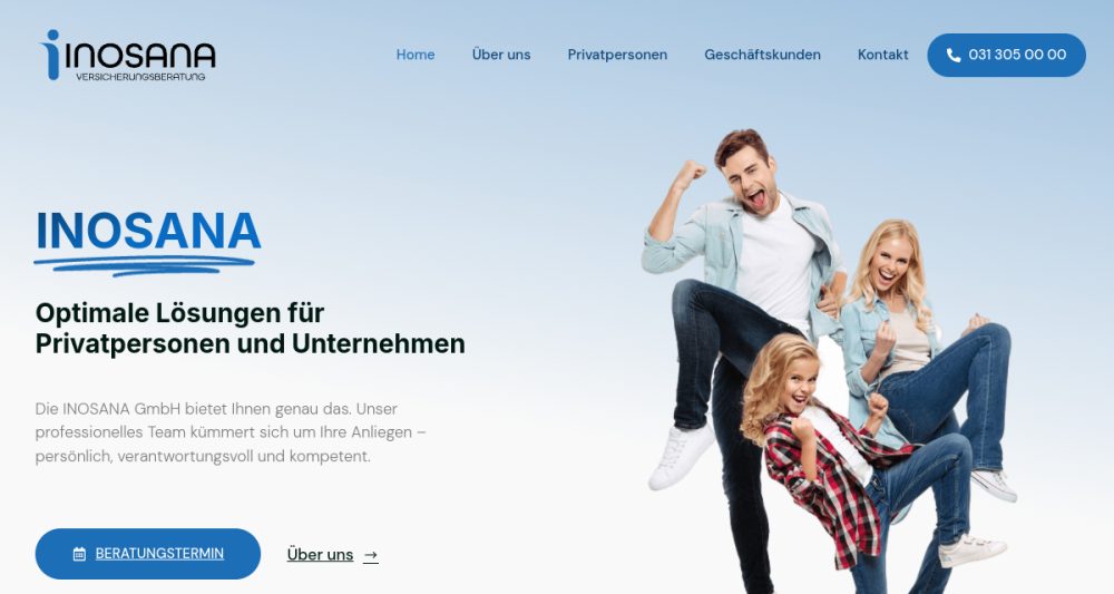 Website-Vorschau von Inosana GmbH